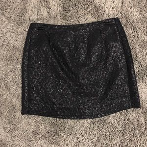 J. Crew Black Metallic Skirt
